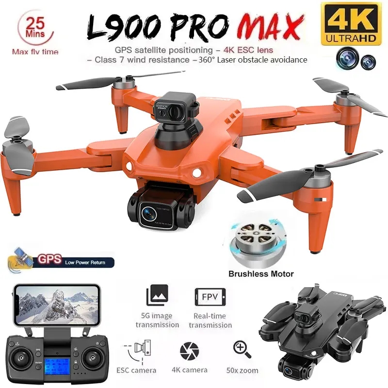 Drone Rc Foldable - L900 Pro MAX GPS Drone 4K
