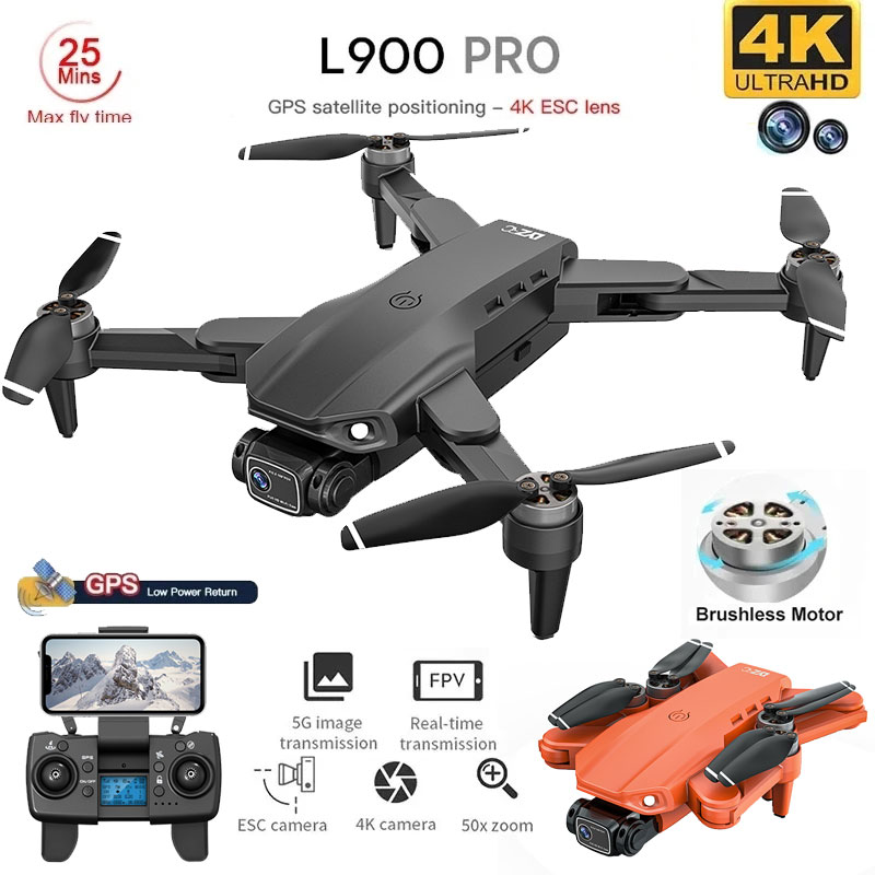 Drone Rc Foldable - L900 Pro GPS Drone 4K Professional