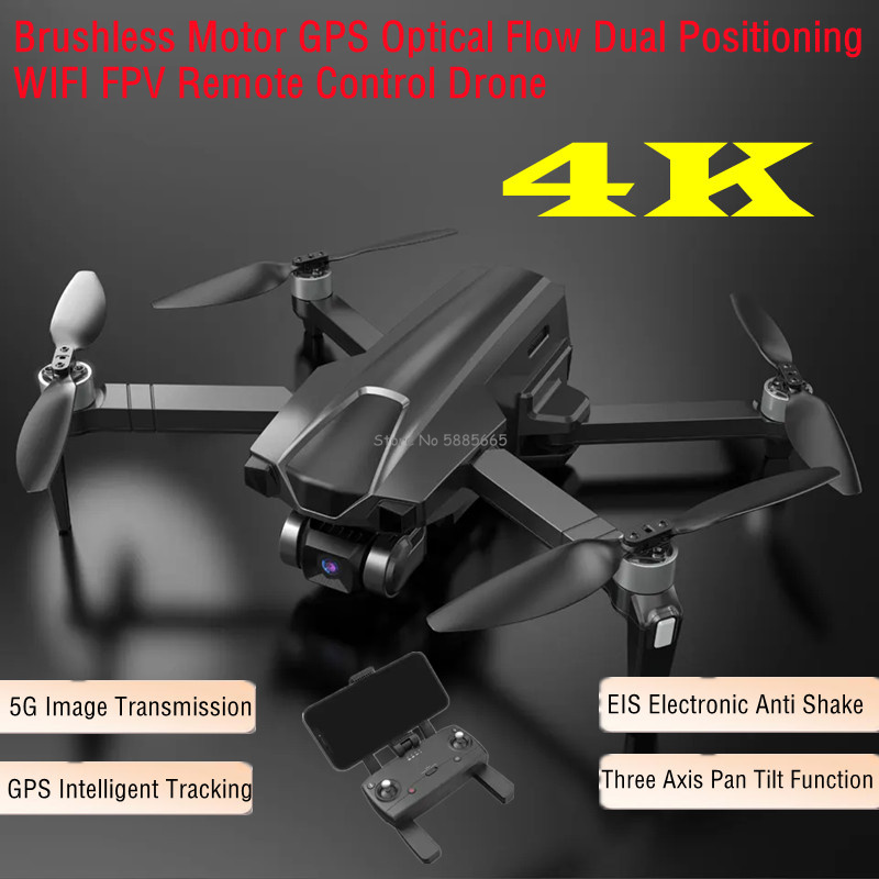 Drone Smart Rc Foldable - Professional 4K GPS Return FPV EIS