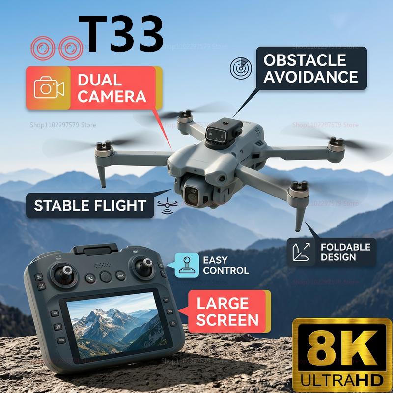 Drone Rc Foldable - 2026 New T33 RC Drone 8K
