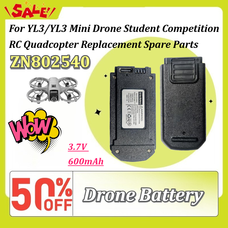 ZN802540 3.7V 600mAh Liion Rec - Drone Rc Yl3 ulasan dan harga