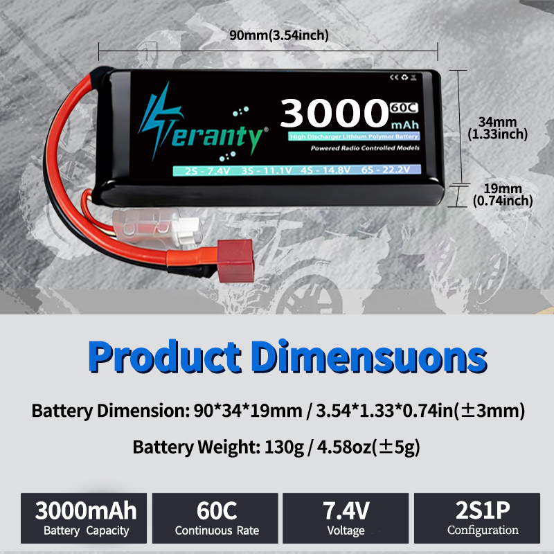 TERANTY 2S 3000mAh Lipo Batter - Drone Lipo Battery ulasan dan harga