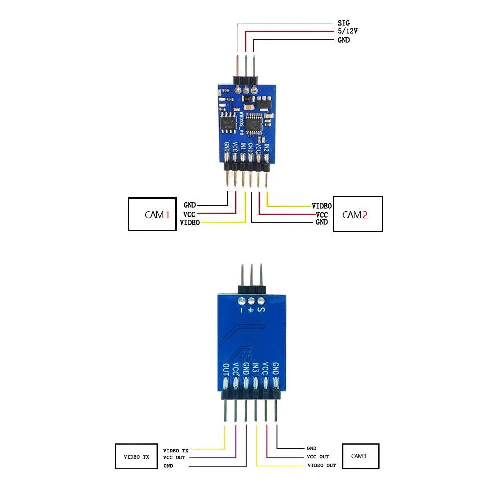 5.8G 3 Channel Video Switcher  - Fpv Drone Camera ulasan dan harga