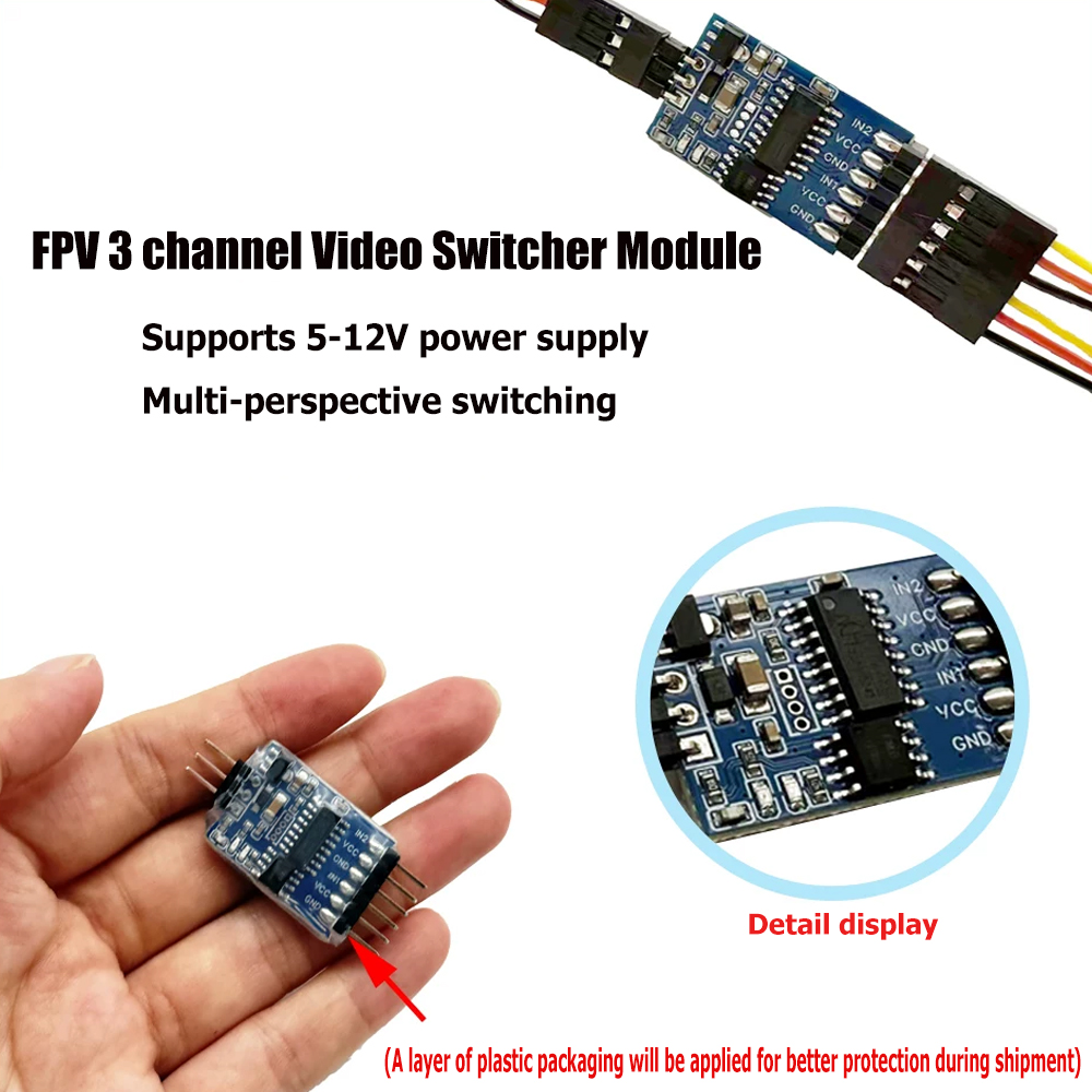 5.8G 3 Channel Video Switcher  - Fpv Drone Camera ulasan dan harga