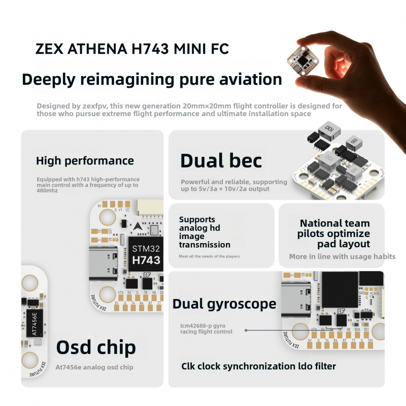 ZEX ATHENA H743 Mini Flight Co - Drone Rc Flight Controller ulasan dan harga