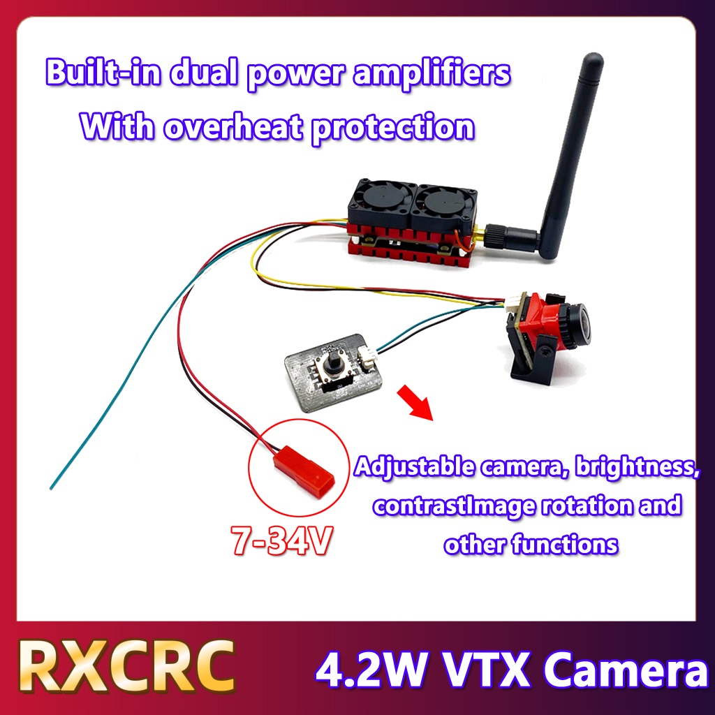 RXCRC 5.8G 48CH 4.2W High Powe - Fpv Drone Camera ulasan dan harga