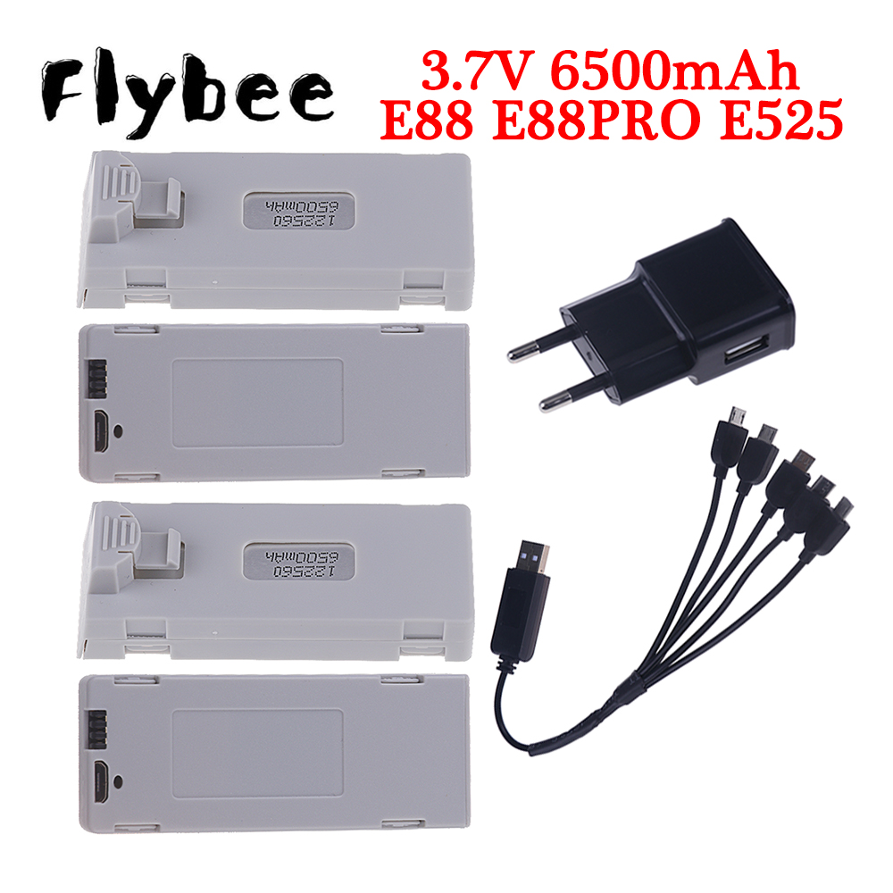 Original E88 Battery 3.7V 6500 - Drone Lipo Battery ulasan dan harga