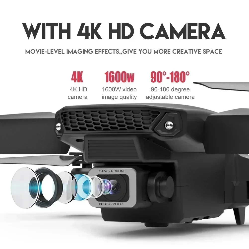 E88 Pro WIFI FPV Drone Wide An - Drone Rc Foldable ulasan dan harga