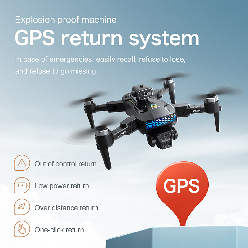 New XT555 GPS RC Drone Cam Pro - Drone Rc Foldable ulasan dan harga
