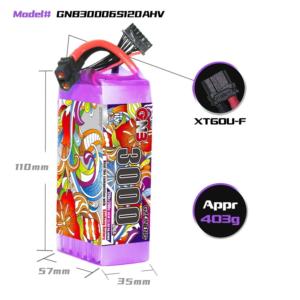 GNB Lipo Battery 6S 22.8V 3000 - Drone Lipo Battery ulasan dan harga